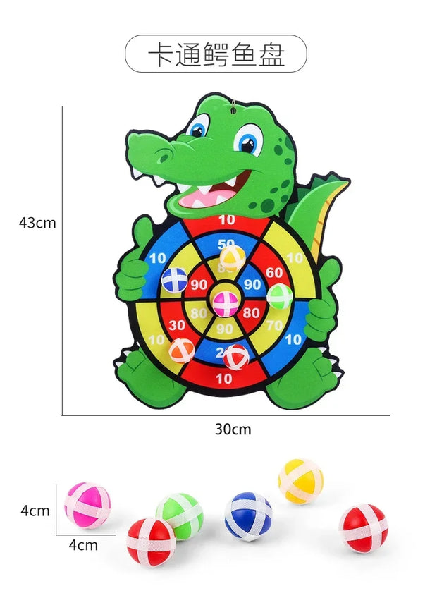 Child Montessori Toys for Kids 2 To 4 Years Old Cartoon Animal Dart Board Sticky Ball Family Interactive Educational Toys Baby