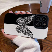 Fashion Butterfly Pattern Phone Case For iPhone 11 12 13 14 Pro Max X XR XS Max 7 8 Plus Shockproof Lens Protection Soft Cover