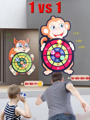 Child Montessori Toys for Kids 2 To 4 Years Old Cartoon Animal Dart Board Sticky Ball Family Interactive Educational Toys Baby