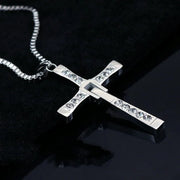 Mens Jewellery Zircon Cross Pendant Necklace Chain for Men Friend Gift Hip-hop Punk Party Faith Jewelry Accessories Colla Hombre