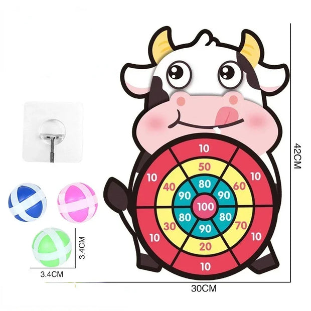 Child Montessori Toys for Kids 2 To 4 Years Old Cartoon Animal Dart Board Sticky Ball Family Interactive Educational Toys Baby