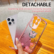 For Samsung S21 Ultra S20 FE S24 Plus S23 FE S22 S20 S21 S24 Ultra Case Secret Garden Butterfly Bracket Soft Cover