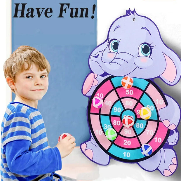 Child Montessori Toys for Kids 2 To 4 Years Old Cartoon Animal Dart Board Sticky Ball Family Interactive Educational Toys Baby