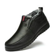 Fleece-lined Thick Waterproof Leather Cotton Shoes