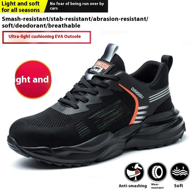 Safety Shoes Anti-smashing EVA Foam Rubber And Plastic Sole Breathable Lightweight