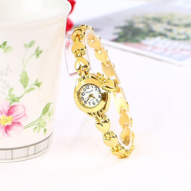 Quartz Steel Belt Heart Bracelet Women's Watch